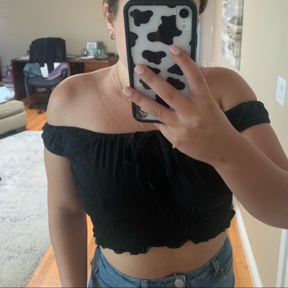 Black  brandy Melville off the shoulder top